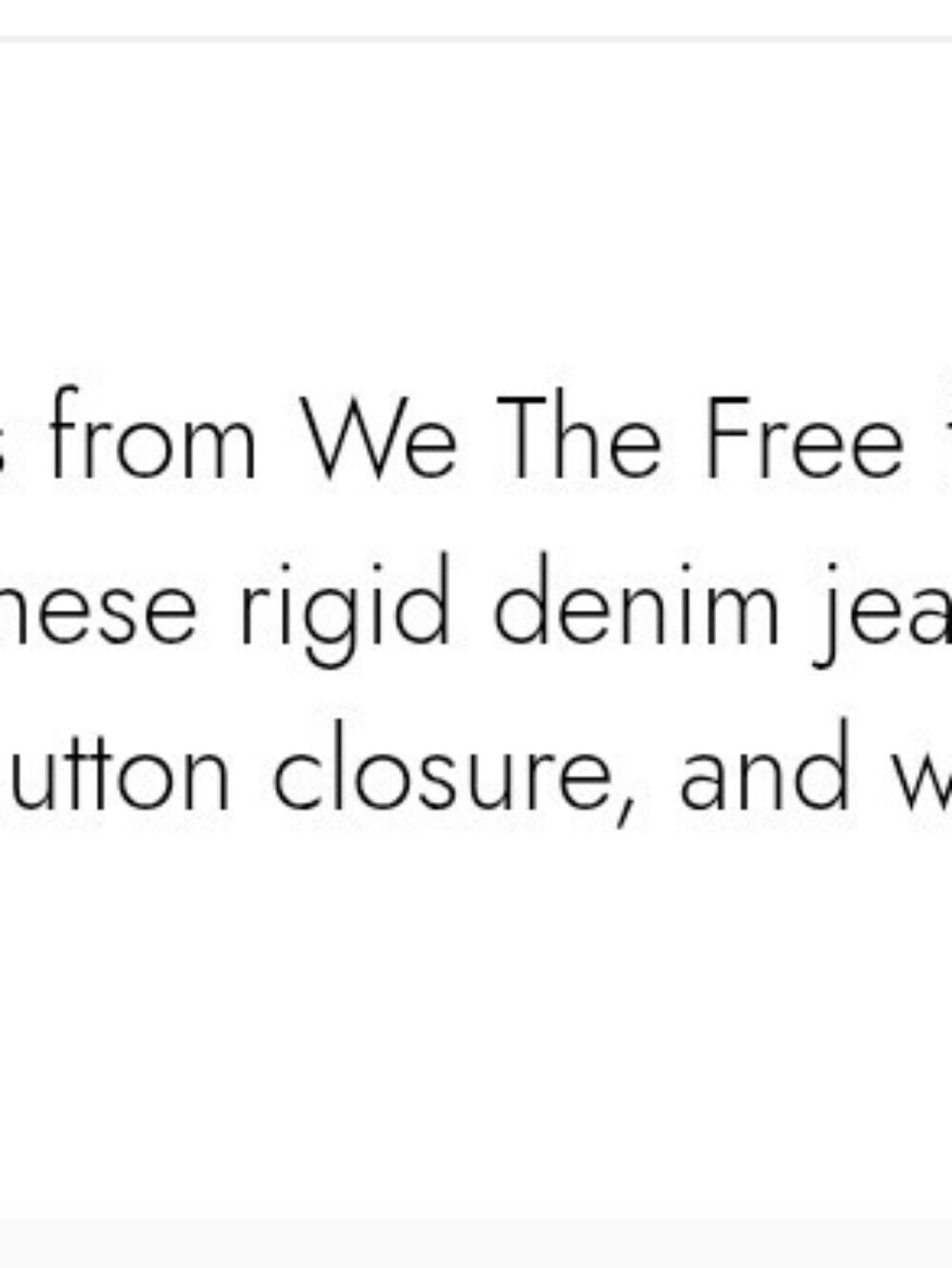 We The Free Bodie Jeans Size 28, nwot.. Factory Line Detail - Picture 3 of 5